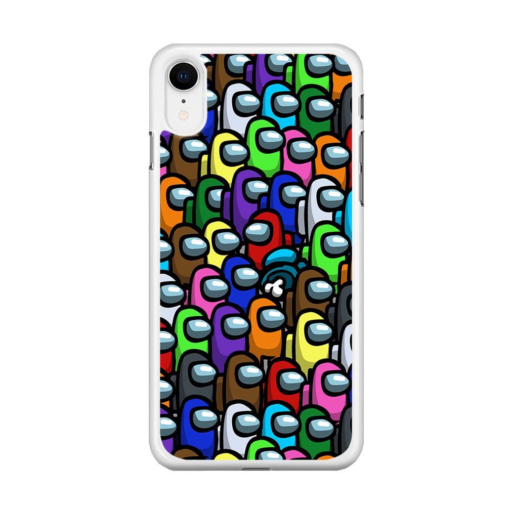 Among Us Impostor iPhone XR Case-Rubber / White (2D Case)-Xtracase