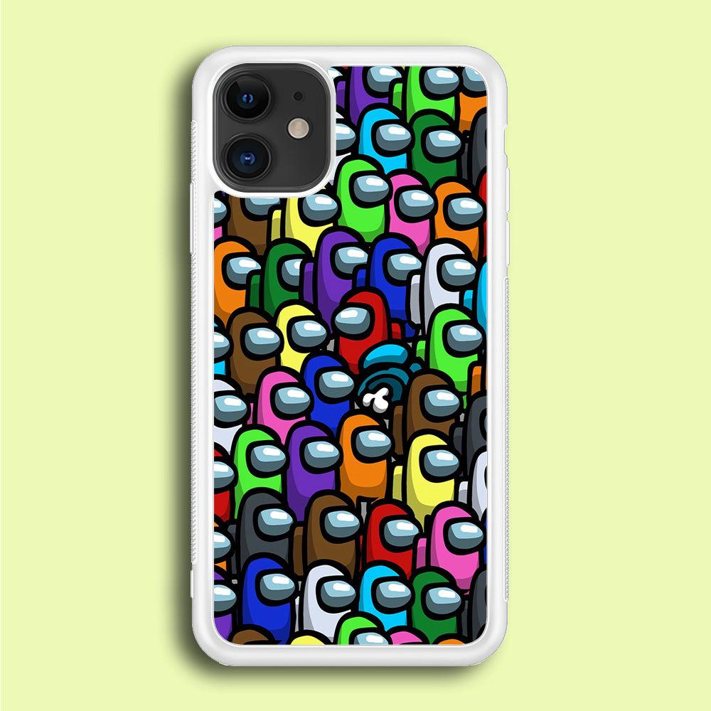 Among Us Impostor iPhone 12 Case-Rubber / White (2D Case)-Xtracase