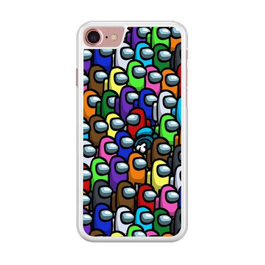 Among Us Impostor iPhone SE 2020 Case-Rubber / White (2D Case)-Xtracase