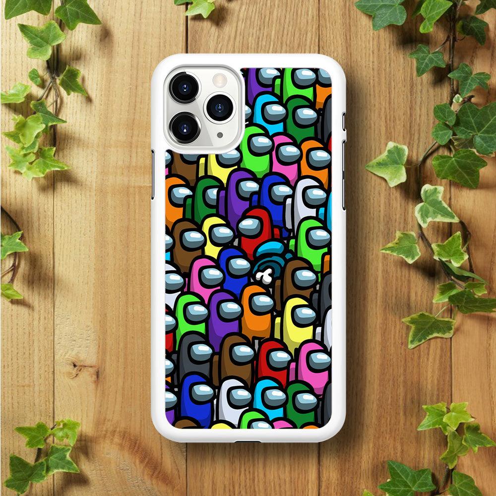 Among Us Impostor iPhone 11 Pro Max Case-Rubber / White (2D Case)-Xtracase