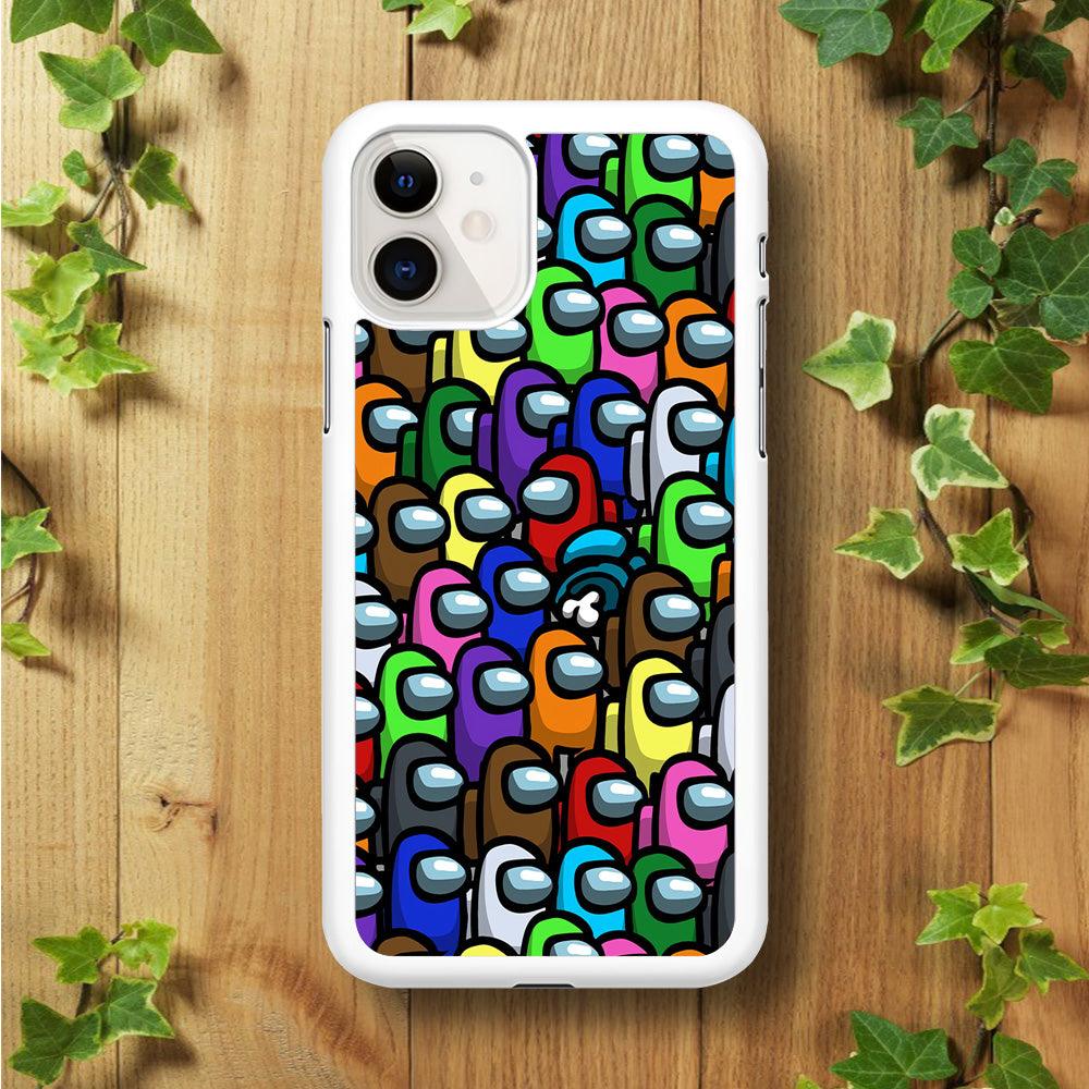 Among Us Impostor iPhone 11 Case-Rubber / White (2D Case)-Xtracase