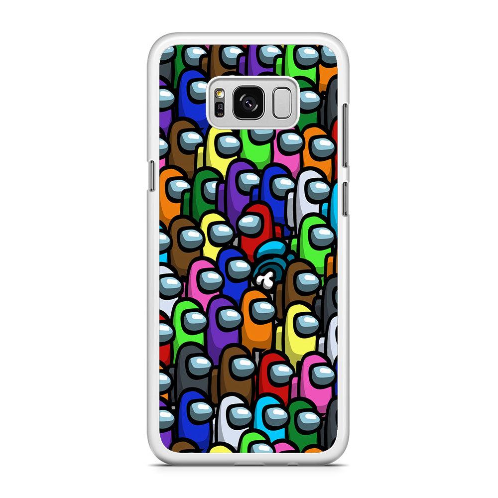 Among Us Impostor Samsung Galaxy S8 Case-Rubber / White (2D Case)-Xtracase
