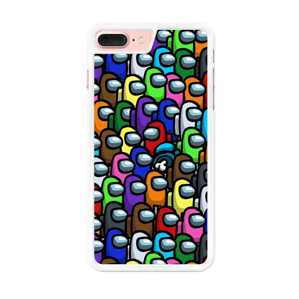 Among Us Impostor iPhone 8 Plus Case-Rubber / White (2D Case)-Xtracase