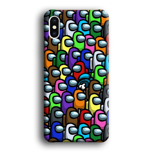 Among Us Impostor iPhone Xs Case-Plastic / Full Wrap (3D Case)-Xtracase