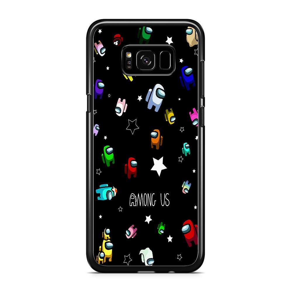 Among Us Star Samsung Galaxy S8 Plus Case-Rubber / Black (2D Case)-Xtracase
