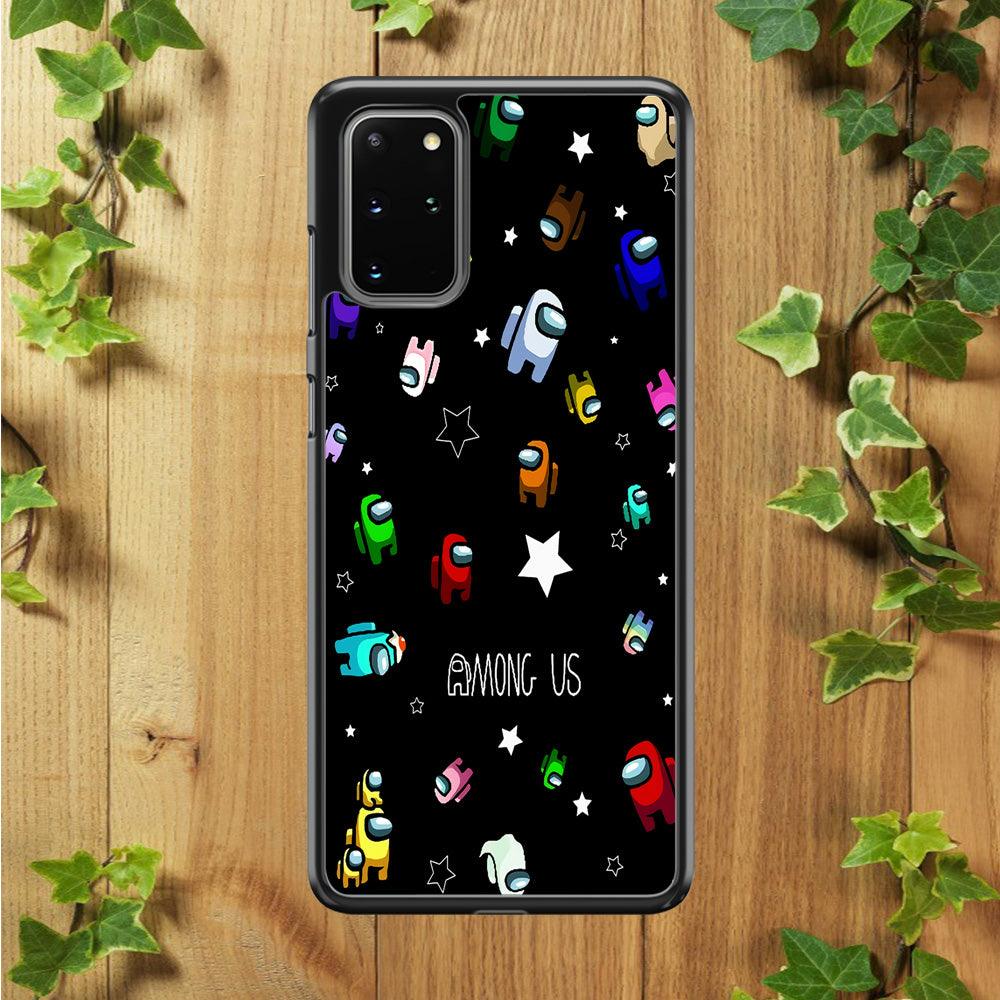 Among Us Star Samsung Galaxy S20 Plus Case-Rubber / Black (2D Case)-Xtracase