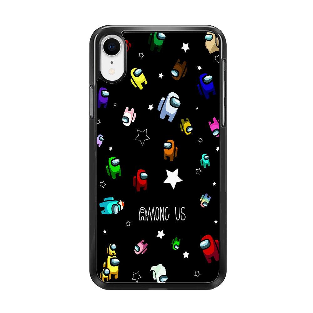 Among Us Star iPhone XR Case-Rubber / Black (2D Case)-Xtracase