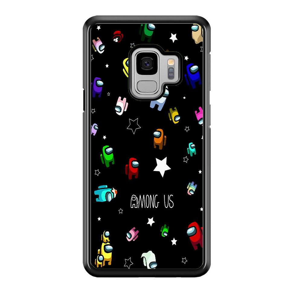 Among Us Star Samsung Galaxy S9 Case-Rubber / White (2D Case)-Xtracase