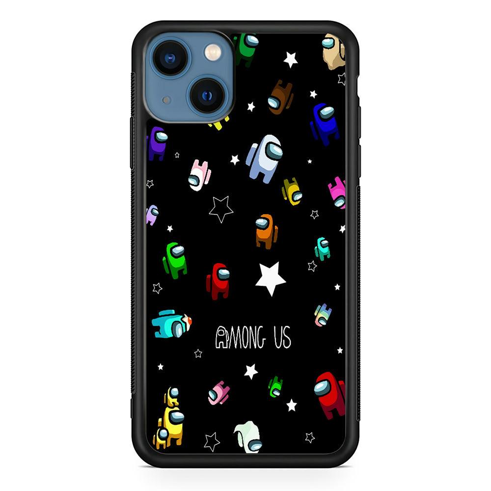 Among Us Star iPhone 13 Mini Case-Rubber / Black (2D Case)-Xtracase