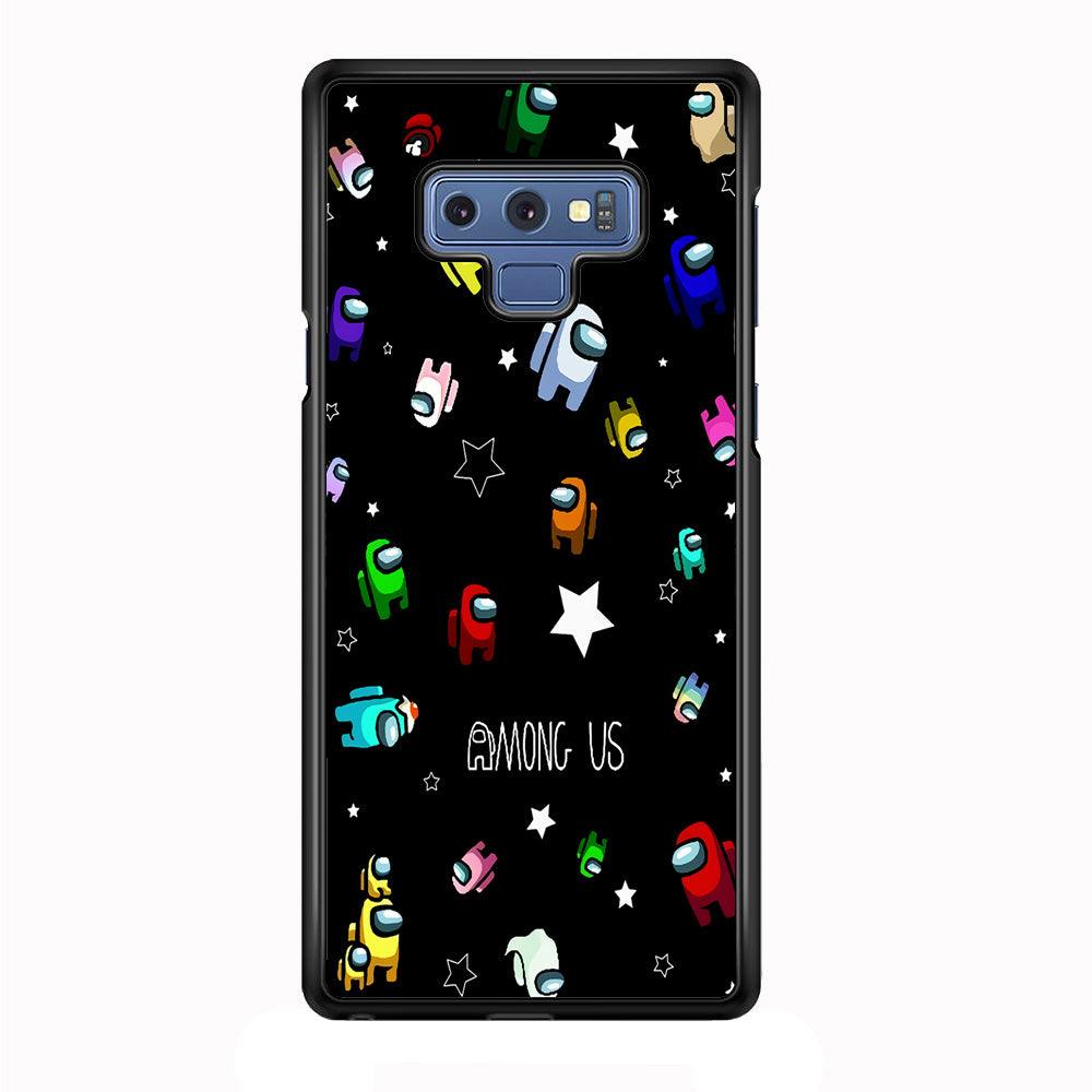Among Us Star Samsung Galaxy Note 9 Case-Rubber / Black (2D Case)-Xtracase