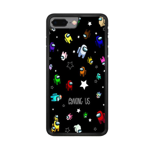 Among Us Star iPhone 8 Plus Case-Rubber / Black (2D Case)-Xtracase