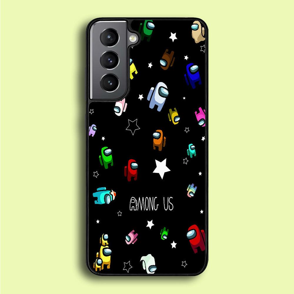 Among Us Star Samsung Galaxy S21 Plus Case-Rubber / Black (2D Case)-Xtracase