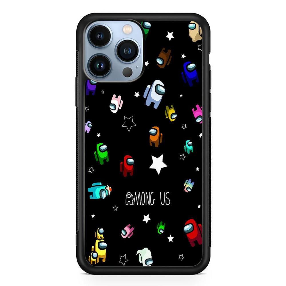 Among Us Star iPhone 13 Pro Max Case-Rubber / Black (2D Case)-Xtracase