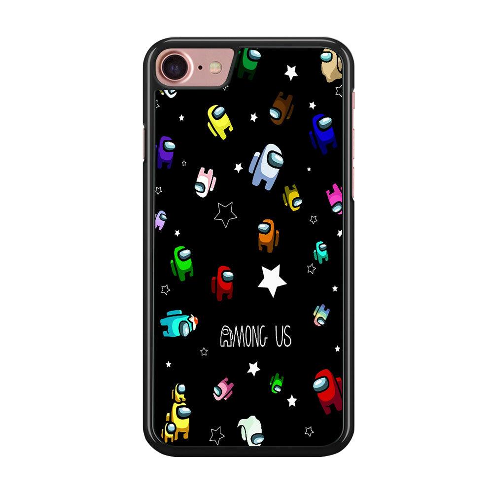 Among Us Star iPhone 7 Case-Rubber / Black (2D Case)-Xtracase