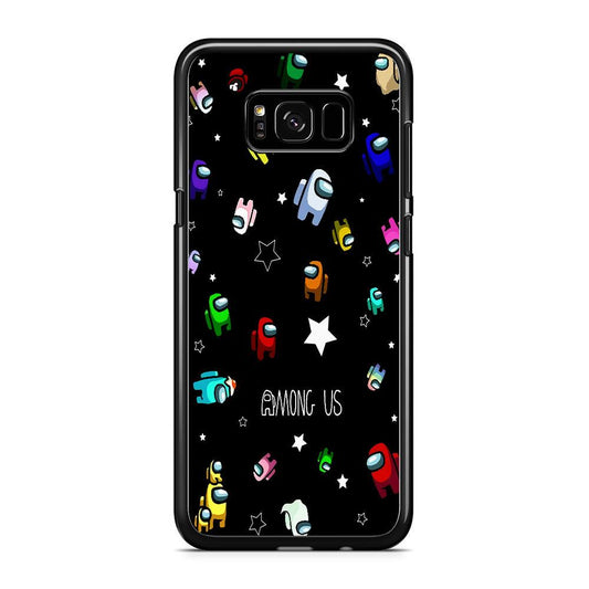 Among Us Star Samsung Galaxy S8 Case-Rubber / Black (2D Case)-Xtracase
