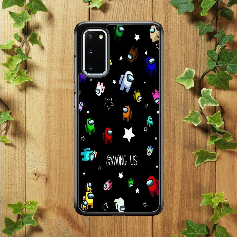 Among Us Star Samsung Galaxy S20 Case-Rubber / Black (2D Case)-Xtracase