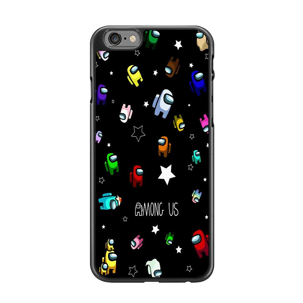 Among Us Star iPhone 6 | 6s Case-Rubber / Black (2D Case)-Xtracase