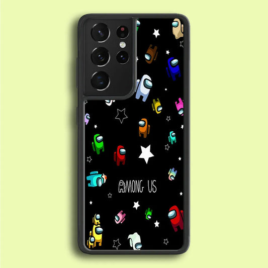Among Us Star Samsung Galaxy S25 Ultra Case-Rubber / Black (2D Case)-Xtracase