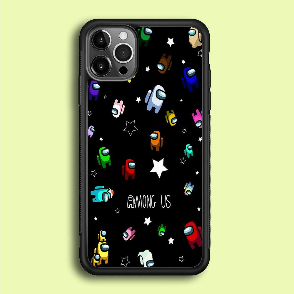 Among Us Star iPhone 12 Pro Case-Rubber / Black (2D Case)-Xtracase