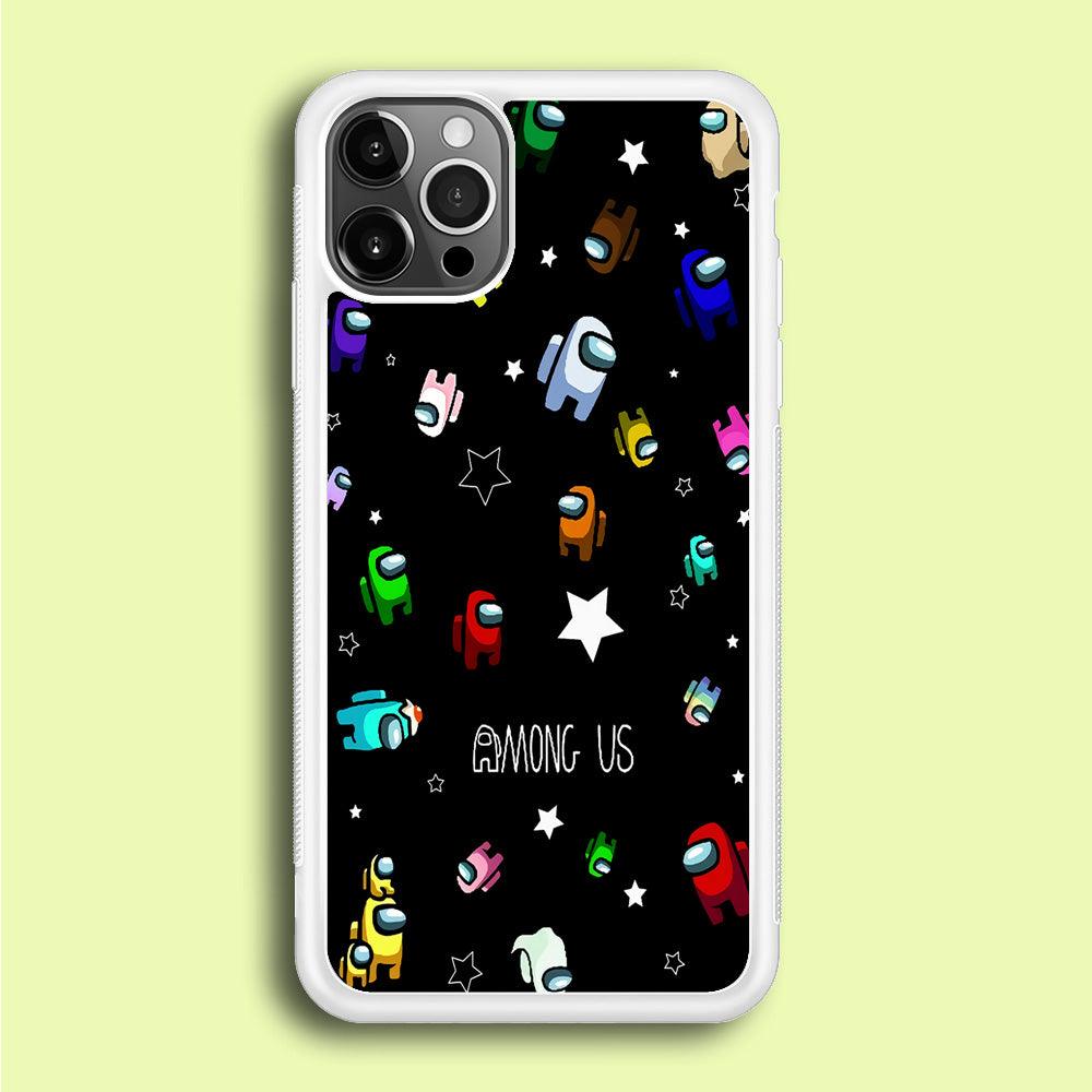Among Us Star iPhone 12 Pro Case-Rubber / White (2D Case)-Xtracase