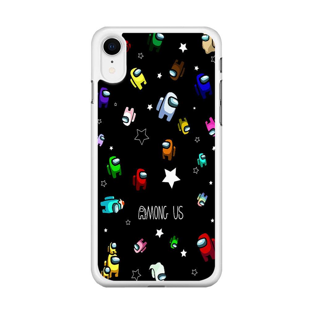 Among Us Star iPhone XR Case-Rubber / White (2D Case)-Xtracase
