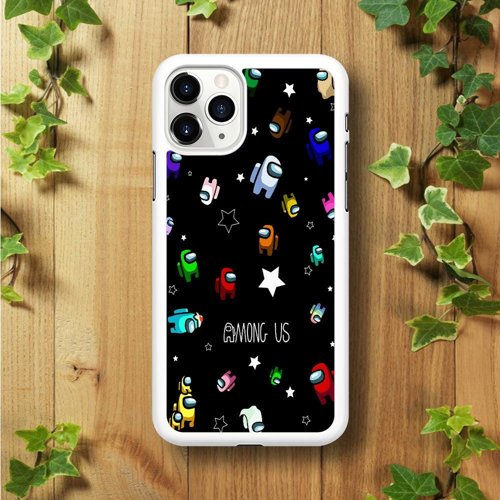 Among Us Star iPhone 11 Pro Case-Rubber / White (2D Case)-Xtracase