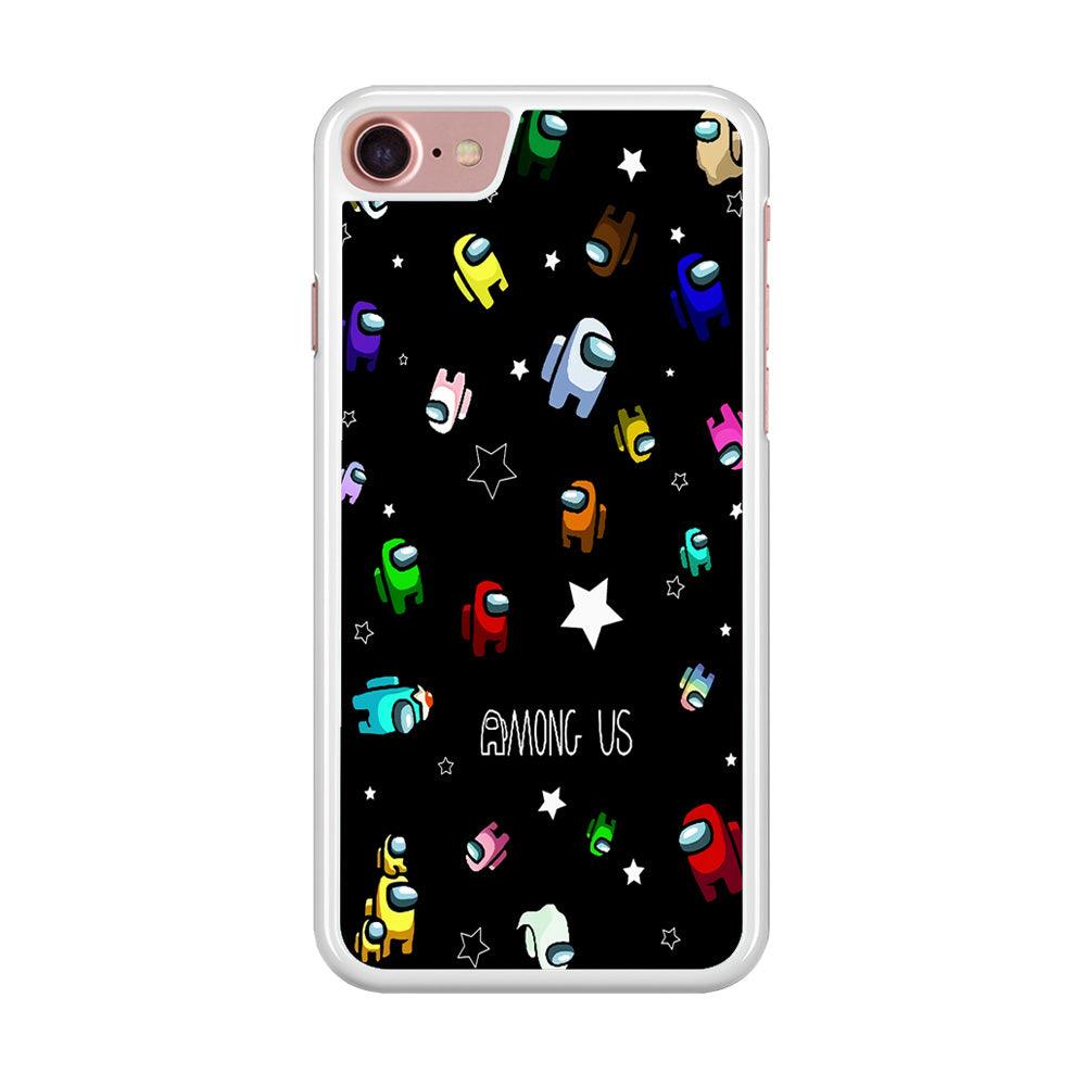 Among Us Star iPhone 7 Case-Rubber / White (2D Case)-Xtracase