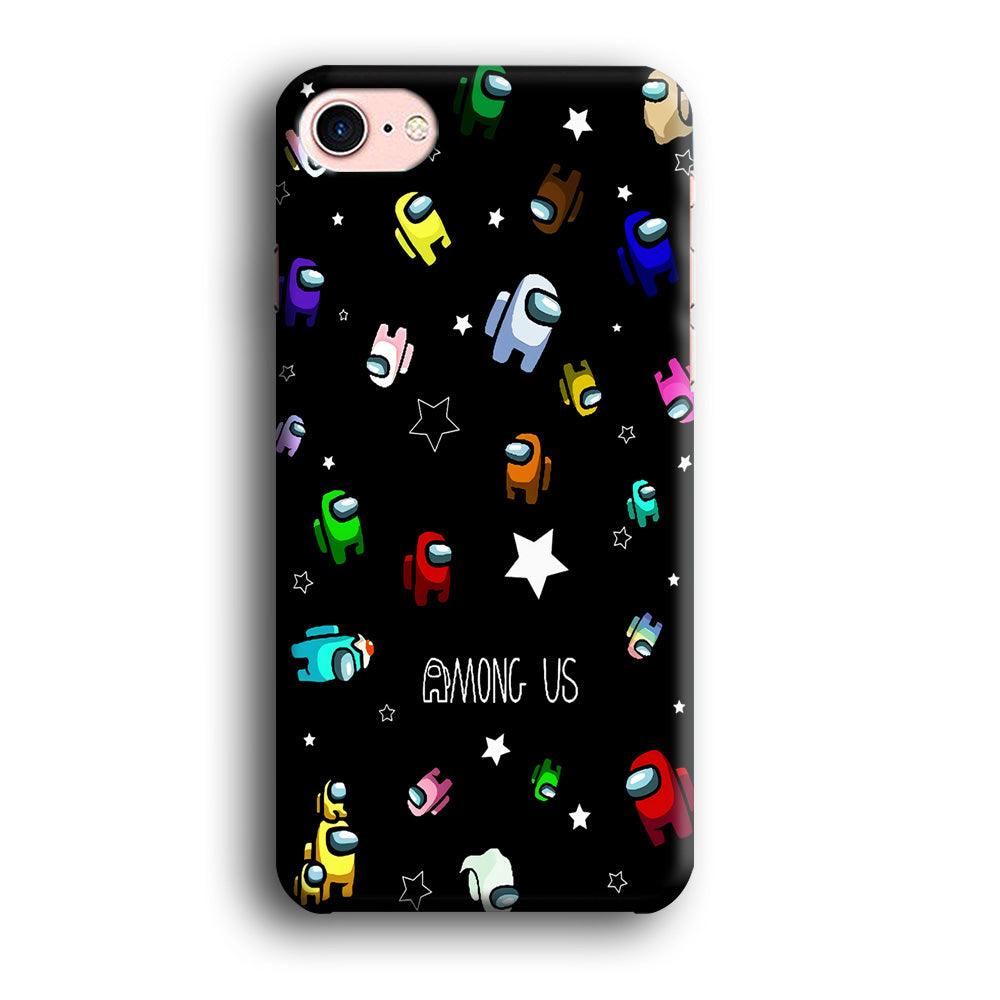 Among Us Star iPhone 8 Case-Plastic / Full Wrap (3D Case)-Xtracase