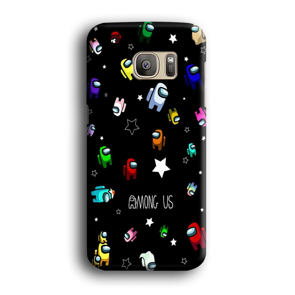 Among Us Star Samsung Galaxy S7 Edge Case-Plastic / Full Wrap (3D Case)-Xtracase