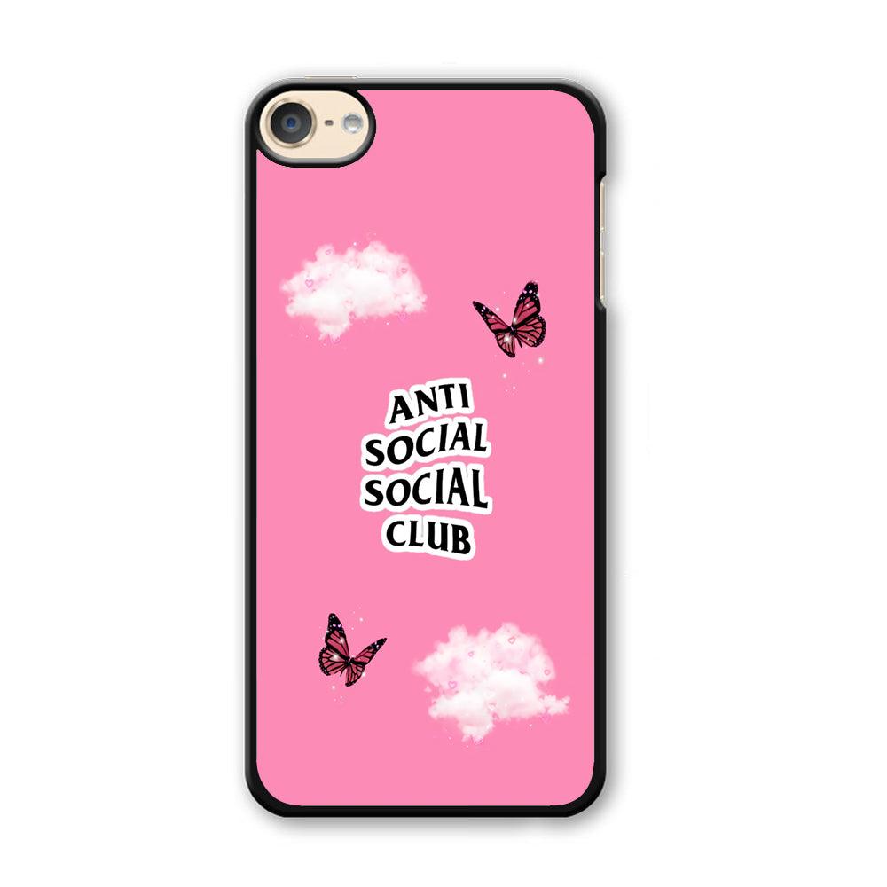 Anti Social Club Pink iPod Touch 6 Case-Plastic / Black (2D Case)-Xtracase