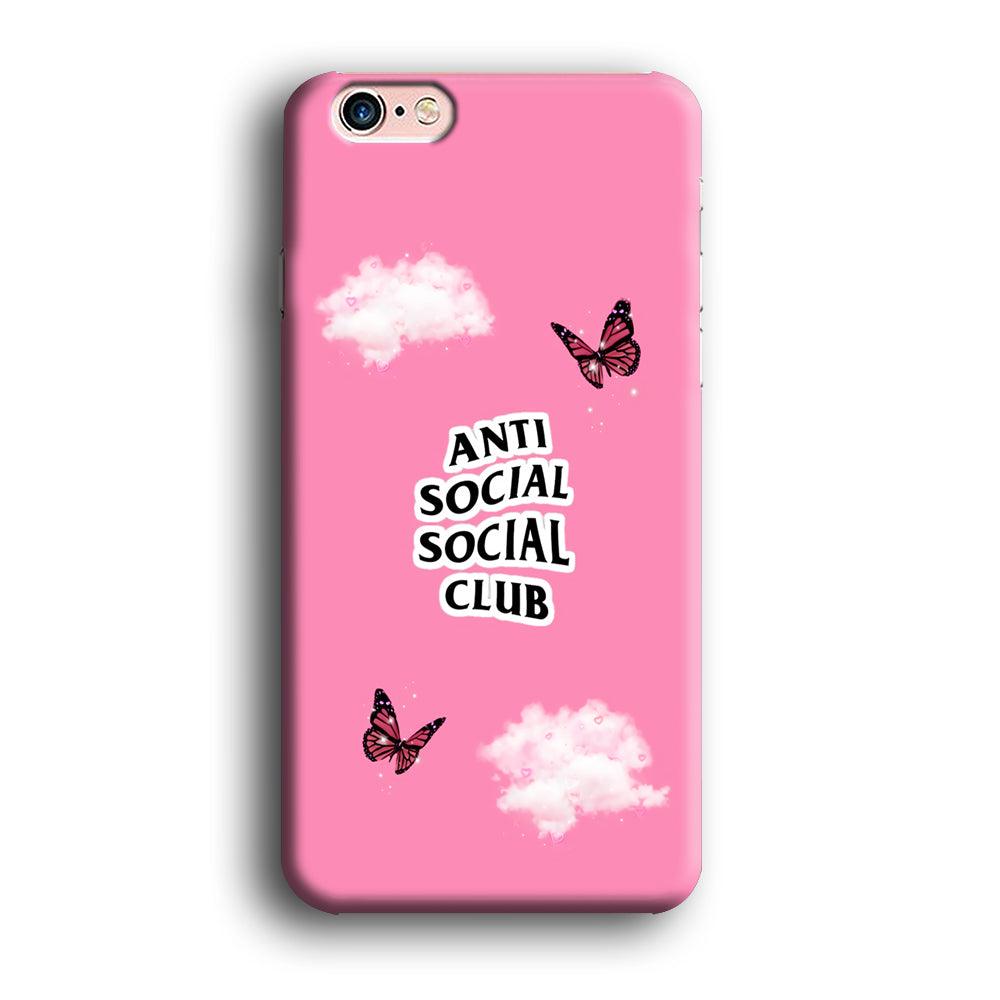 Anti Social Club Pink iPhone 6 | 6s Case-Plastic / Full Wrap (3D Case)-Xtracase