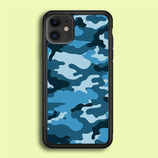 Army Pattern 001 iPhone 12 Case-Rubber / Black (2D Case)-Xtracase