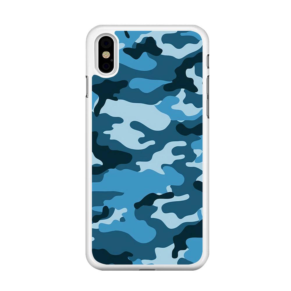 Army Pattern 001 iPhone Xs Case-Rubber / White (2D Case)-Xtracase