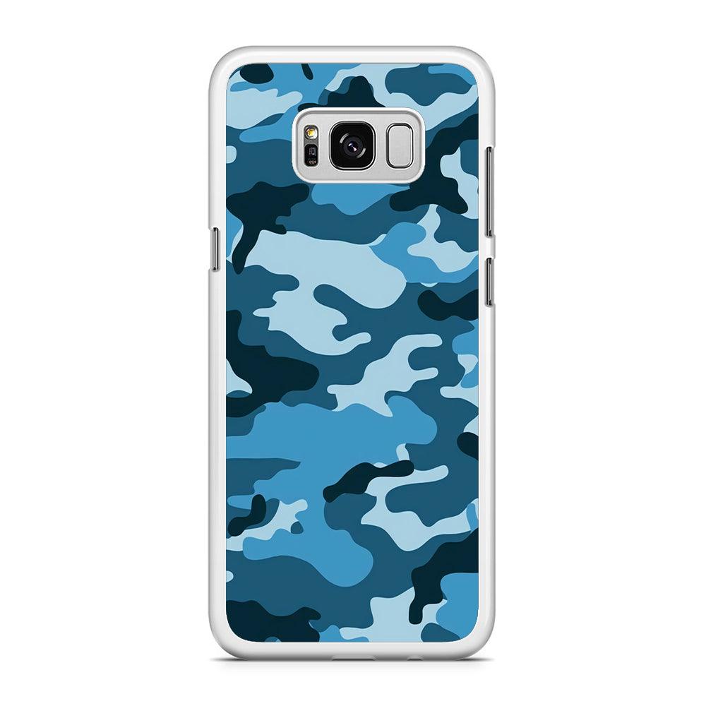 Army Pattern 001 Samsung Galaxy S8 Case-Rubber / White (2D Case)-Xtracase