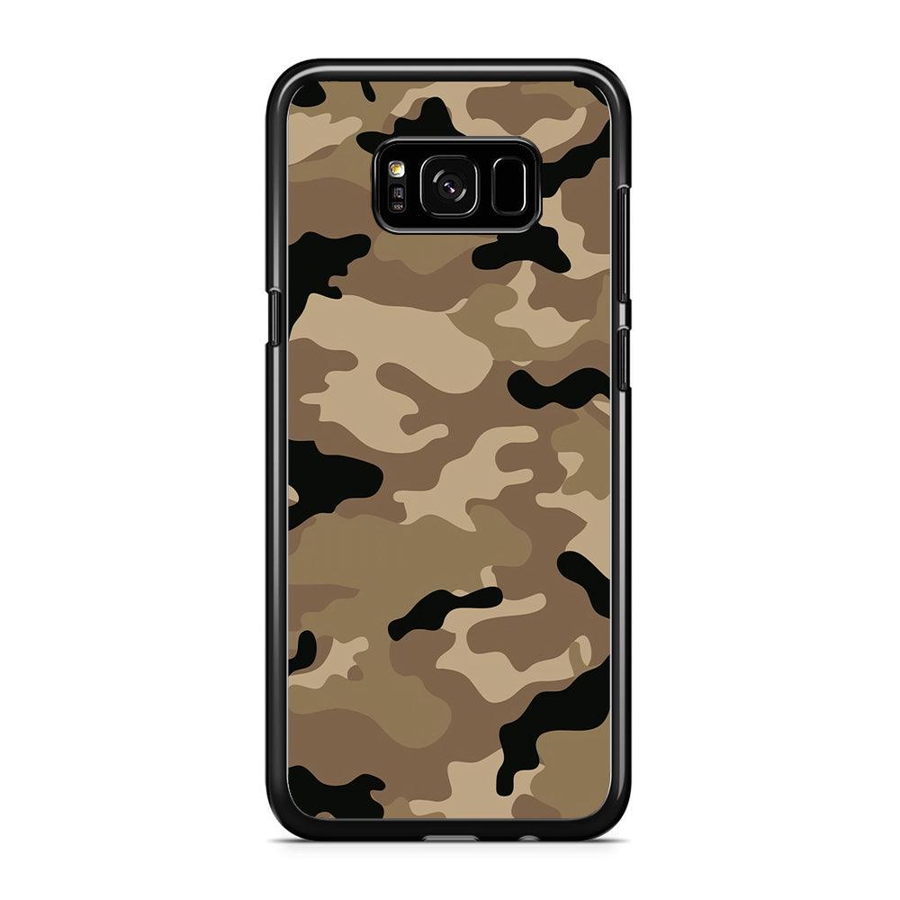Army Pattern 002 Samsung Galaxy S8 Case-Rubber / Black (2D Case)-Xtracase