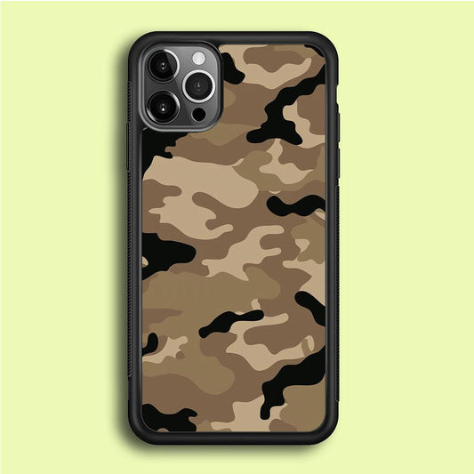 Army Pattern 002 iPhone 12 Pro Case-Rubber / Black (2D Case)-Xtracase