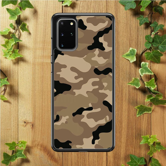 Army Pattern 002 Samsung Galaxy S20 Plus Case-Rubber / Black (2D Case)-Xtracase