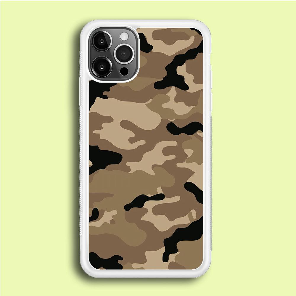 Army Pattern 002 iPhone 12 Pro Case-Rubber / White (2D Case)-Xtracase