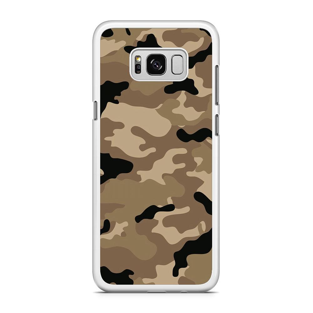 Army Pattern 002 Samsung Galaxy S8 Case-Rubber / White (2D Case)-Xtracase