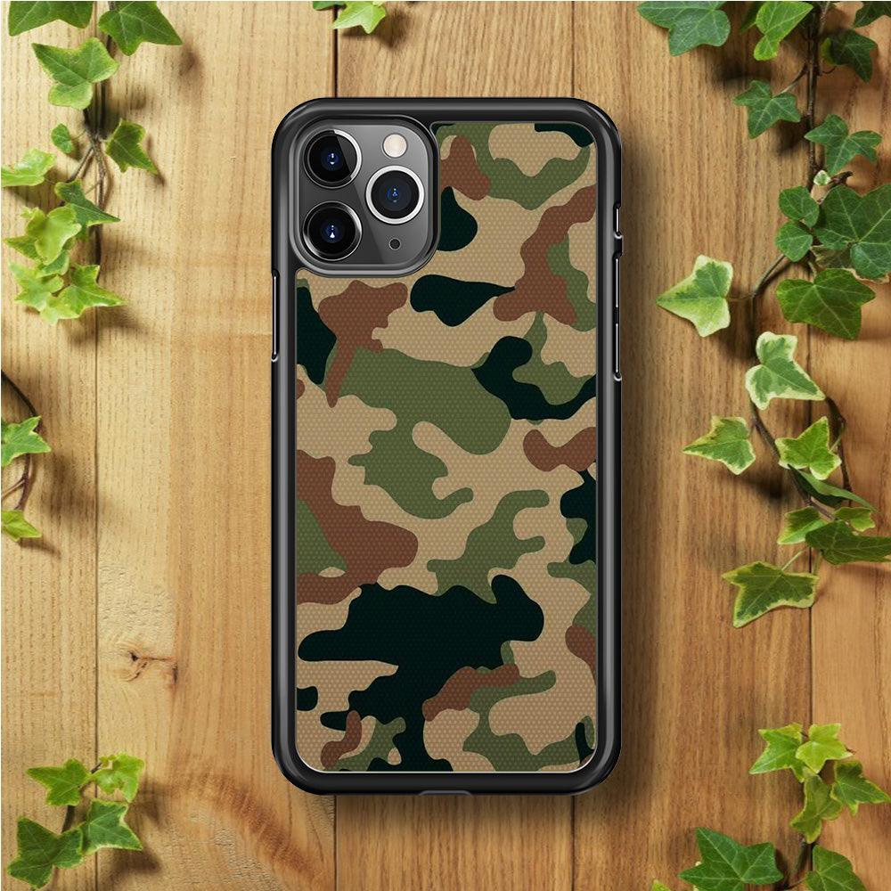 Army Pattern 003 iPhone 11 Pro Case-Rubber / Black (2D Case)-Xtracase