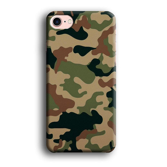 Army Pattern 003 iPhone 8 Case-Rubber / Black (2D Case)-Xtracase