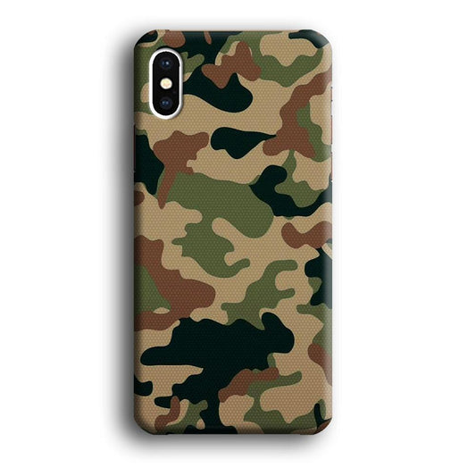 Army Pattern 003 iPhone X Case-Plastic / Full Wrap (3D Case)-Xtracase