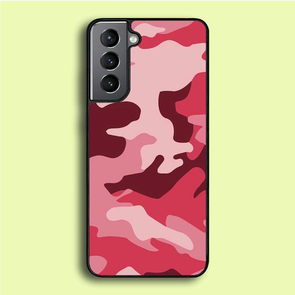 Army Pattern 004 Samsung Galaxy S21 Case-Rubber / White (2D Case)-Xtracase