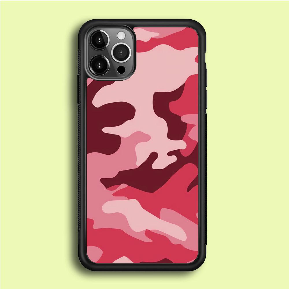 Army Pattern 004 iPhone 12 Pro Max Case-Rubber / Black (2D Case)-Xtracase