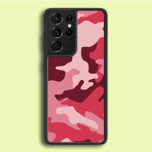 Army Pattern 004 Samsung Galaxy S21 Ultra Case-Rubber / Black (2D Case)-Xtracase