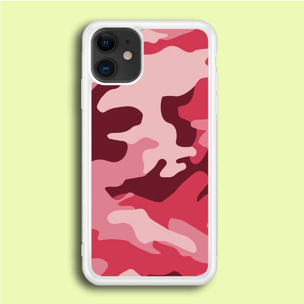Army Pattern 004 iPhone 12 Mini Case-Rubber / White (2D Case)-Xtracase