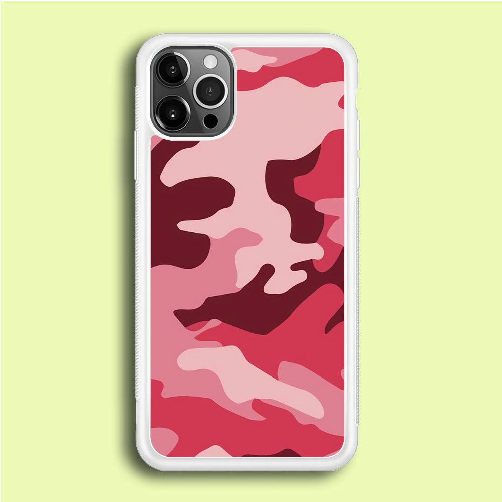 Army Pattern 004 iPhone 12 Pro Case-Rubber / White (2D Case)-Xtracase