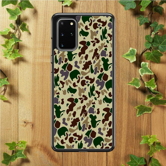 Army Pattern 005 Samsung Galaxy S20 Plus Case-Rubber / Black (2D Case)-Xtracase