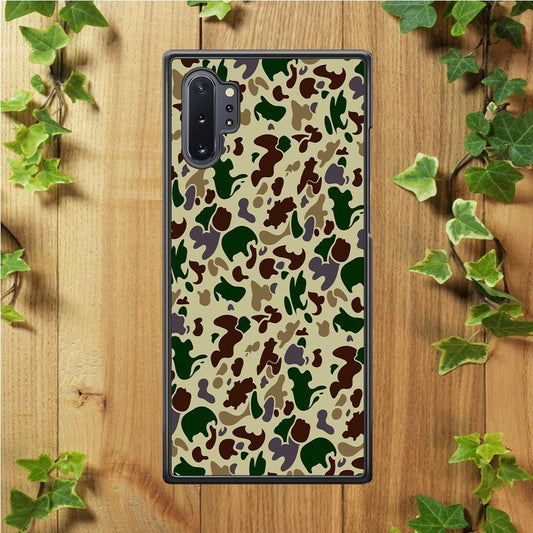 Army Pattern 005 Samsung Galaxy Note 10 Plus Case-Rubber / White (2D Case)-Xtracase