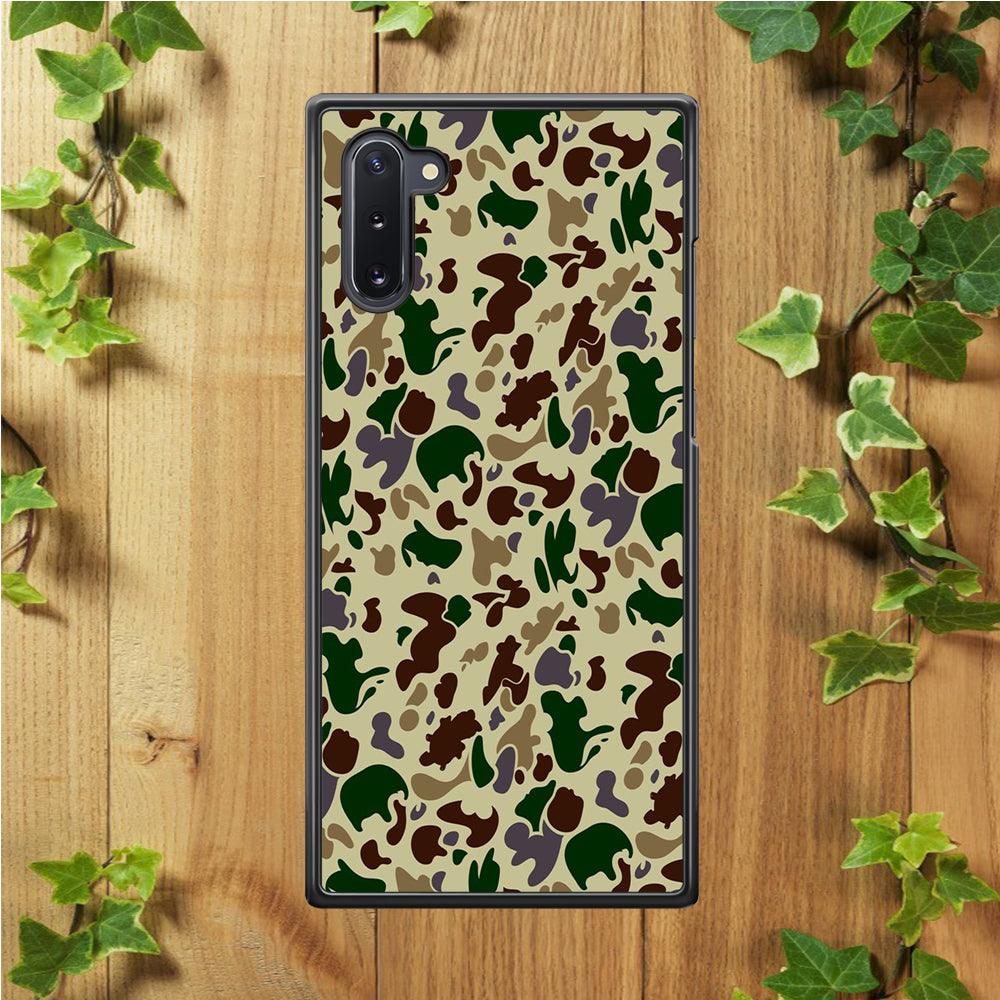 Army Pattern 005 Samsung Galaxy Note 10 Case-Rubber / Black (2D Case)-Xtracase